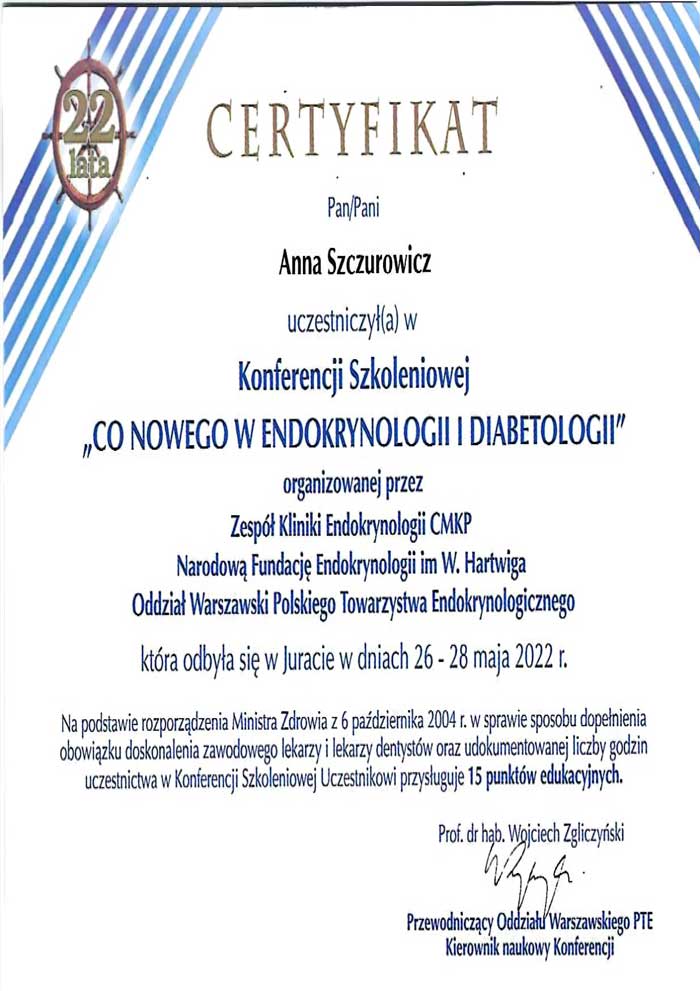 certyfikat z 2022