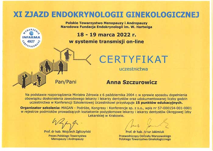 certyfikat 2022